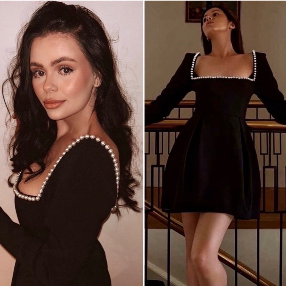 Odd Muse The Ultimate Muse Pearl Mini Dress Black - Picture 6 of 15
